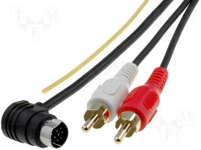 Кабел мултимедиен адаптер MFD-2XRCA Адаптер Aux; RCA; Audi, Seat, Skoda, VW; 1m